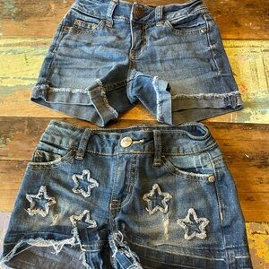 Vintage Justice Distressed Blue Jean Shorts for Women